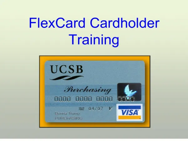 flexcard cardholder training