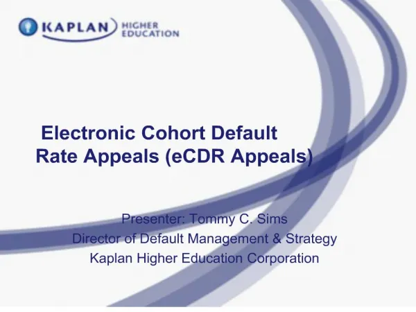electronic cohort default rate appeals ecdr appeals