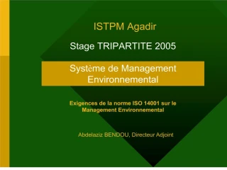 istpm agadir - slide 1
