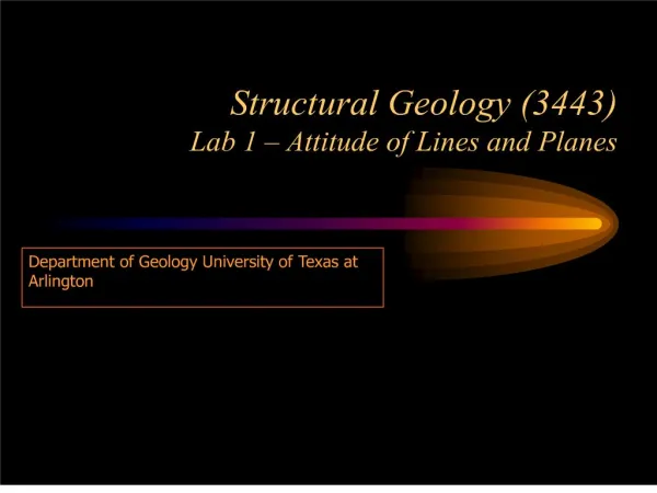 structural geology 3443 lab 1 attitude of lines and planes