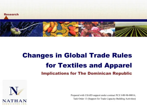 changes in global trade rules for textiles and apparel implications for the dominican republic