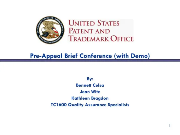 pre-appeal brief conference with demo