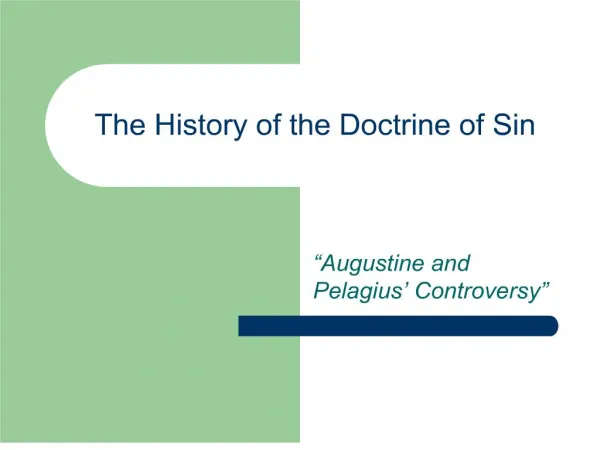 the history of the doctrine of sin