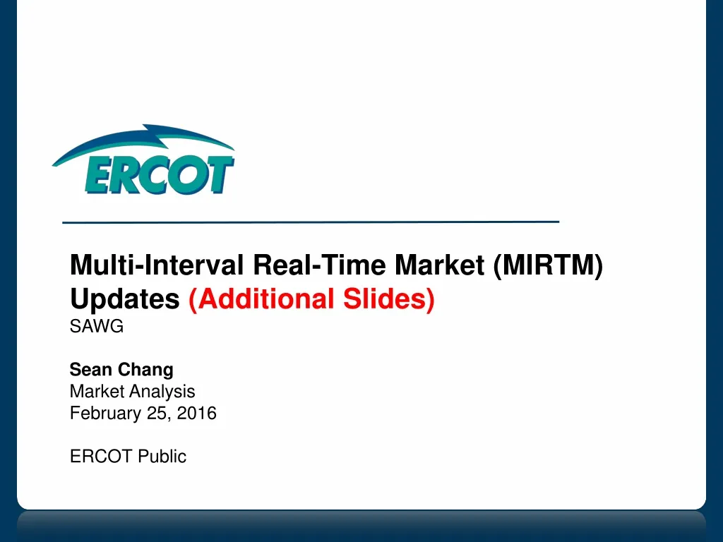 multi interval real time market mirtm updates