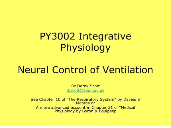 py3002 integrative physiology neural control of ventilation