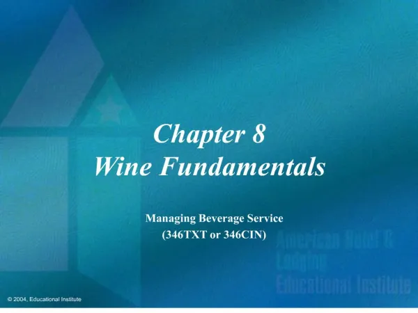 wine fundamentals - ei academic