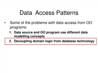 Data Access Patterns - slide 1