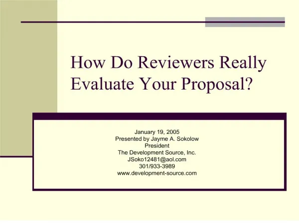how do reviewers really evaluate your proposal
