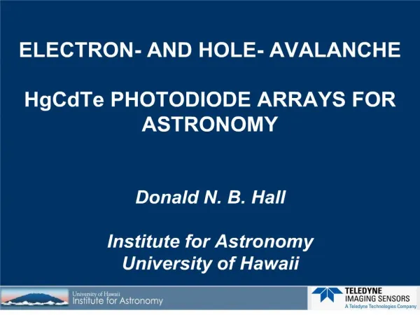electron- and hole- avalanche hgcdte photodiode arrays for ...