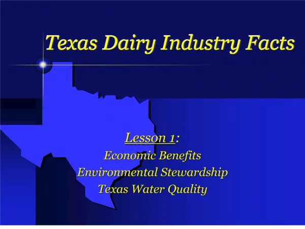 texas dairy industry facts