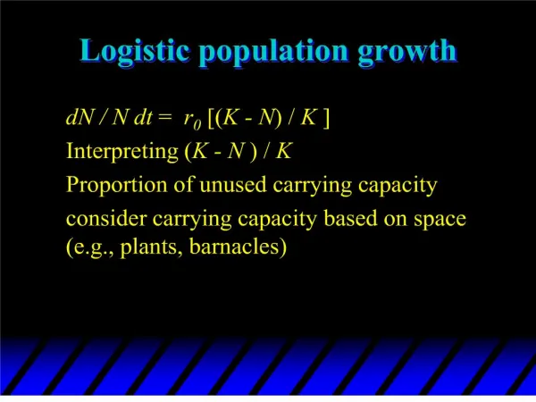 logistic population growth