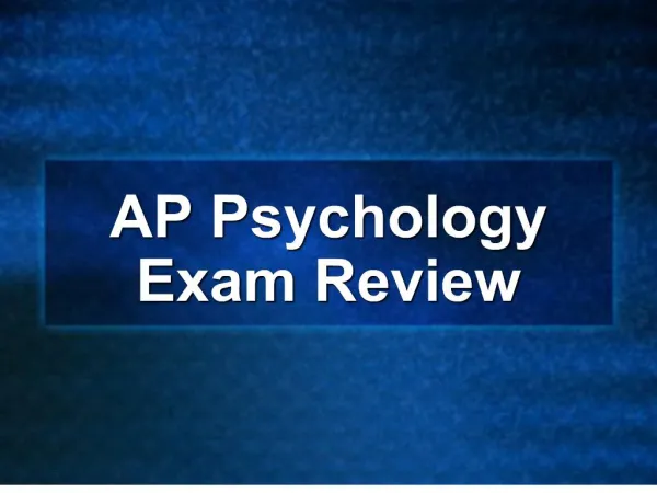 ap psychology exam review