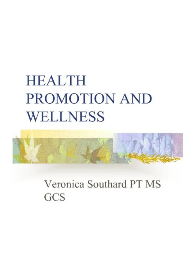 health promotion and wellness