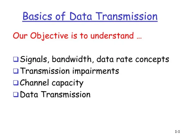 basics of data transmission