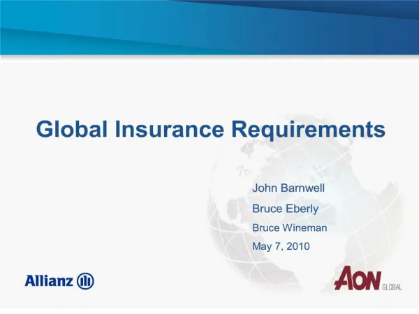 global insurance requirements