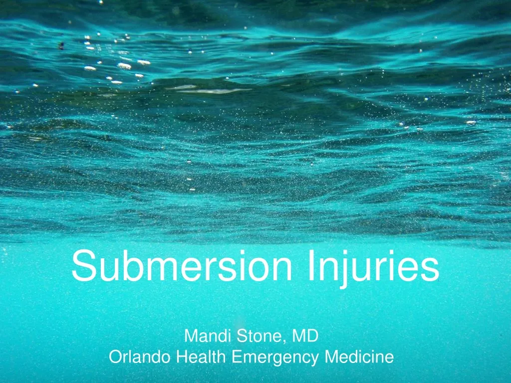 submersion injuries