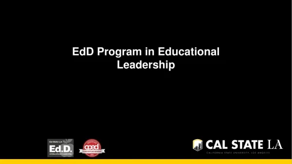 EdD Program in Educational Leadership