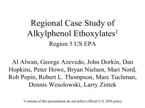 regional case study of alkylphenol ethoxylates1