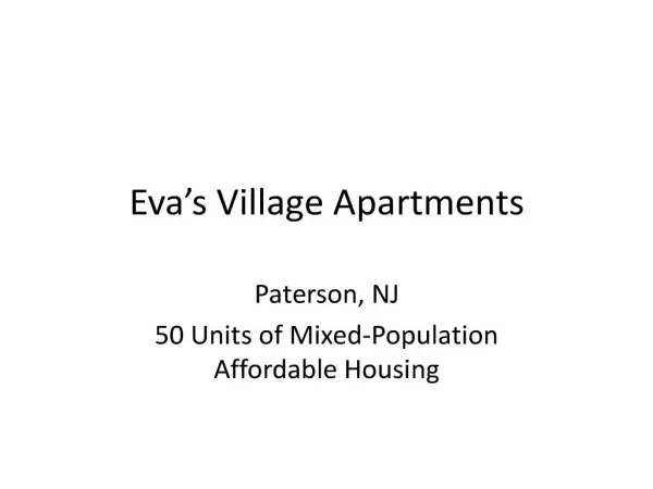 eva s village apartments