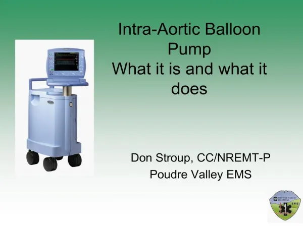 intra-aortic balloon pump what it is and what it does