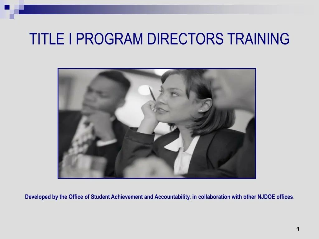 title i program directors training
