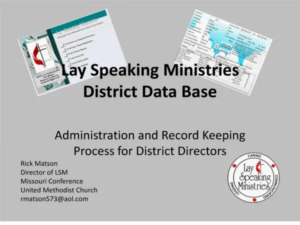 lay speaking ministries district data base