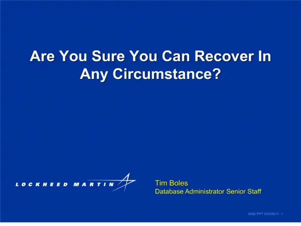 are you sure you can recover in any circumstance