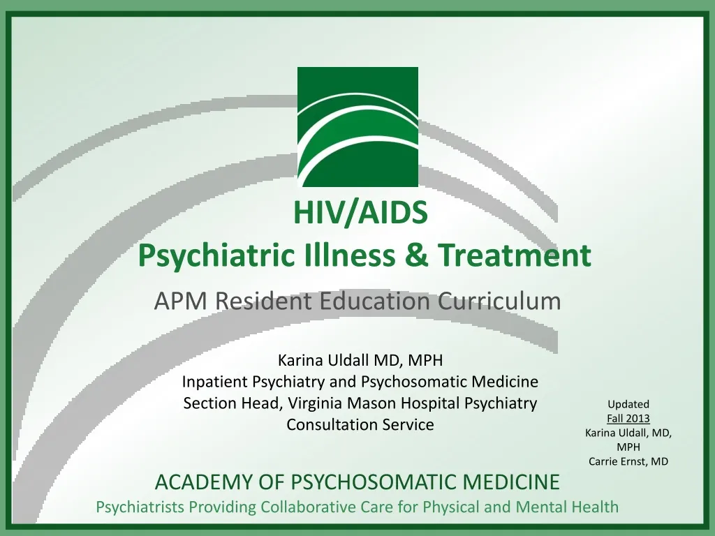 hiv aids psychiatric illness treatment