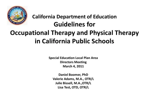 california department of education guidelines for occupational ...