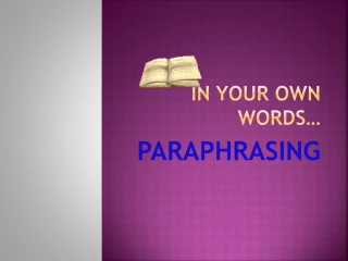 In Your Own Words… - slide 1