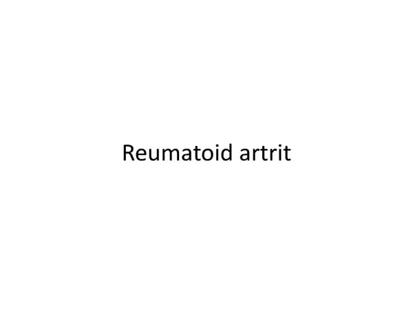 reumatoid artrit