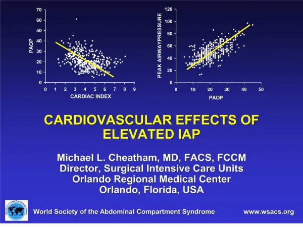 cardiovascular effects of elevated iap michael l. cheatham, md, facs, fccm director, surgical intensive care units orla