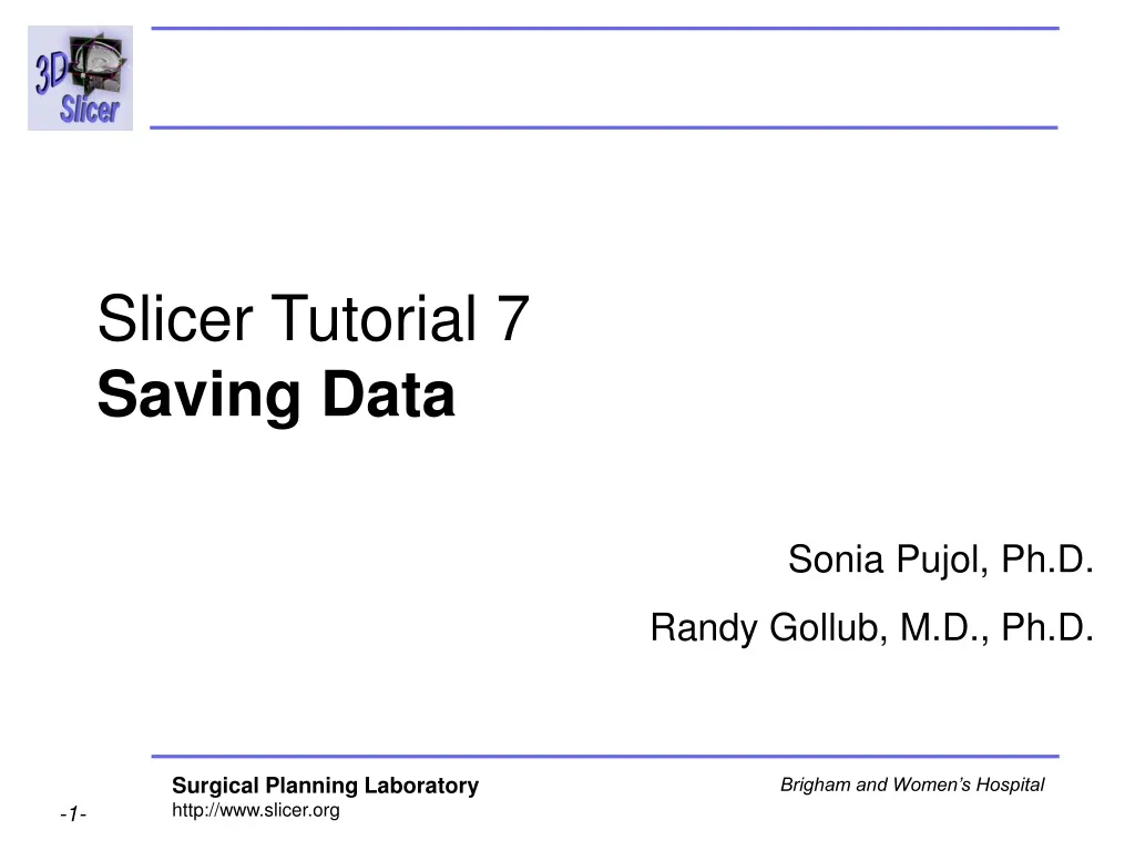 slicer tutorial 7 saving data