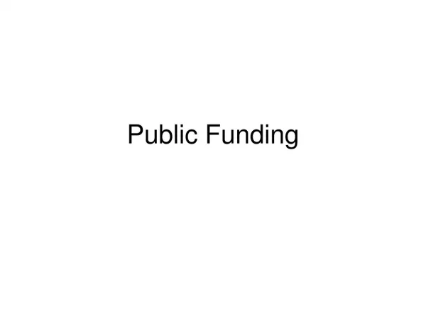 Public Funding