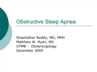 obstructive sleep apnea - slide 1