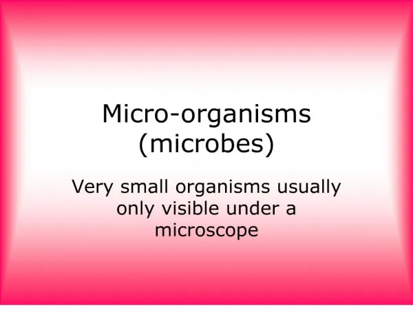 micro-organisms microbes