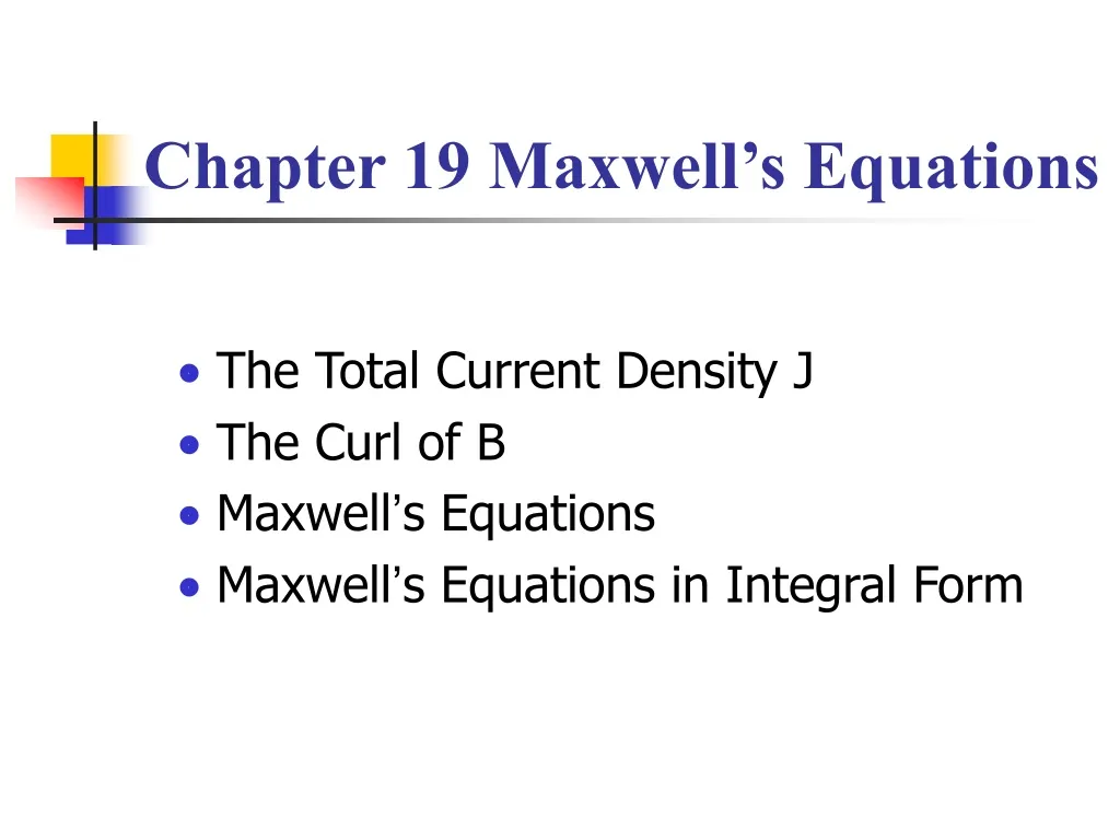 chapter 19 maxwell s equations