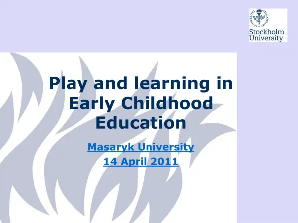 Play and learning in Early Childhood Education