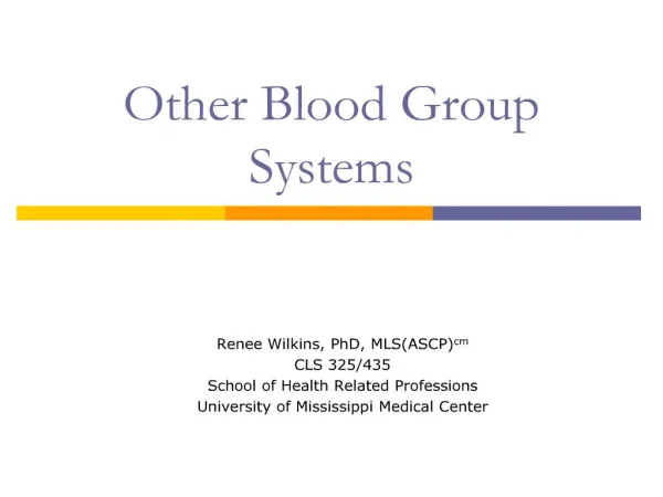 other blood group systems