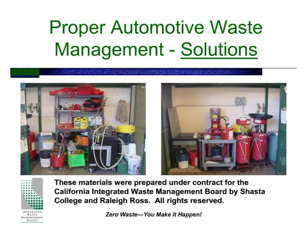 proper automotive waste management - solutions
