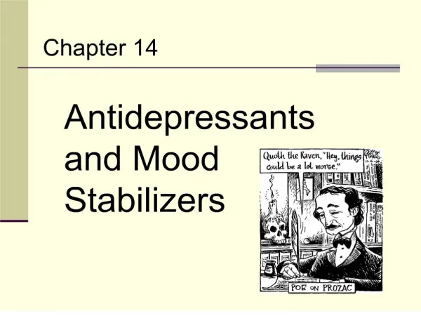 antidepressants and mood stabilizers