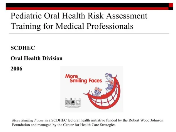 pediatric oral health risk assessment training for medical professionals