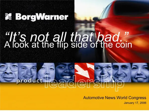 sustainable long term growth borgwarner sales cagr vs. auto industry production cagr