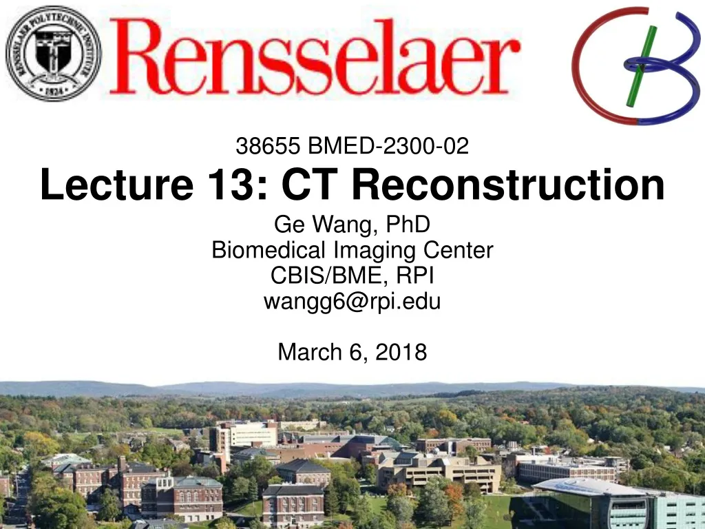 38655 bmed 2300 02 lecture 13 ct reconstruction