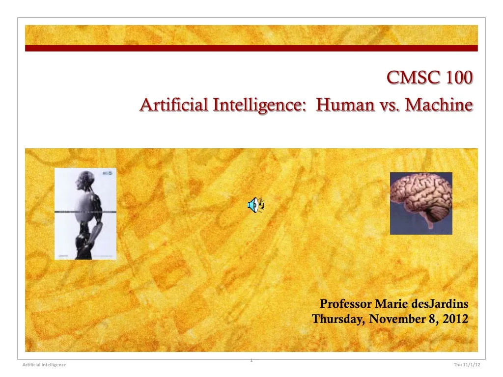 cmsc 100 artificial intelligence human vs machine