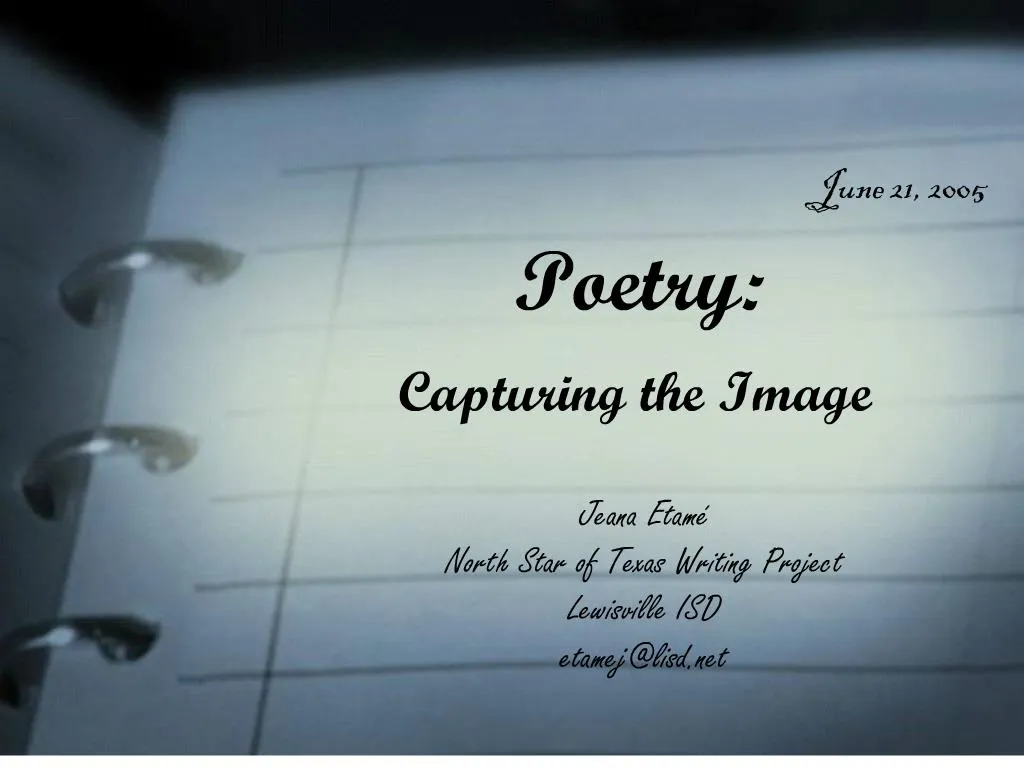 PPT - Poetry: PowerPoint Presentation, Free Download - ID:158364