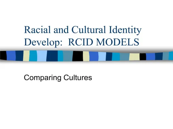 racial and cultural identity develop: rcid models
