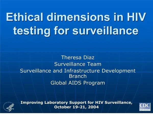 ethical dimensions in hiv testing for surveillance