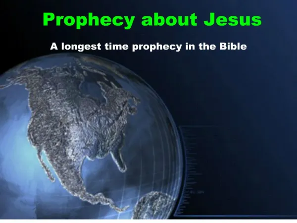 prophecy about jesus