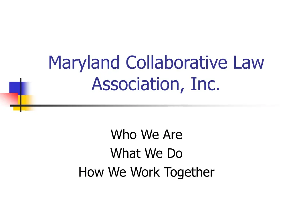 maryland collaborative law association inc